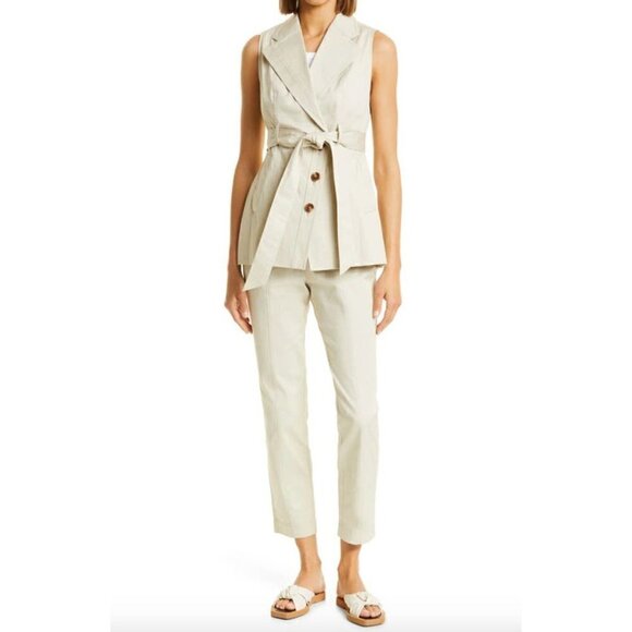 Toccin Safari Vest Tan Brown Womens Size 4 - Picture 1 of 14